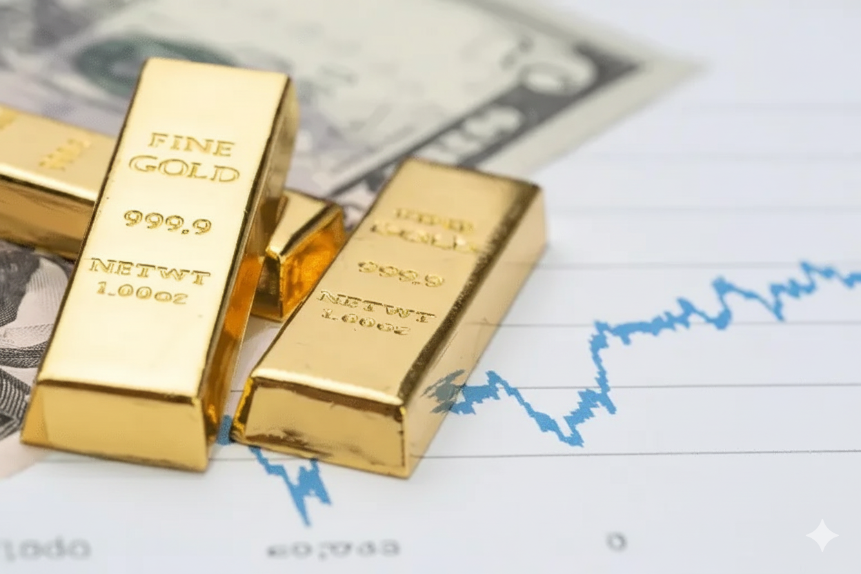 الذهب يواصل الحفاظ على بريقه كاستثمار آمن، مدعومًا بضعف الدولار